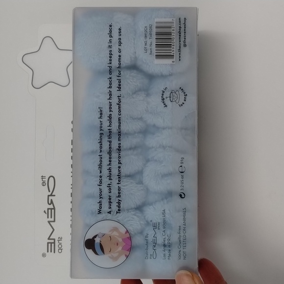 the Crème Shop women's starry eyes teddy plushie spa headband 3D - Picture 4 of 4